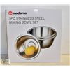 Image 1 : NEW MODERNO 3PC STAINLESS STEEL MIXING BOWL SETS