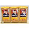 3 BAGS OF QUAKER LARGE FLAKE OATS 1KG BAGS