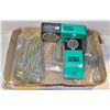 FLAT OF CABLE TIES & CLAMPS - VARIOUS SIZES AND