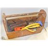 Image 1 : WOOD HANDMADE TOOLBOX WITH TOOLS