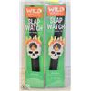 Image 1 : LOT OF 2 NEW SLAP WATVHES W/ SKULL THEME