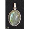 Image 1 : #62- NATURAL RAINBOW LABRADORITE PENDANT 22.5X30MM