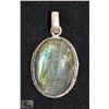 #62- NATURAL RAINBOW LABRADORITE PENDANT 22.5X30MM