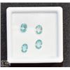 Image 1 : #23-NATURAL HEATED SEA FOAM BLUE ZIRCON 4.85CT/4PC