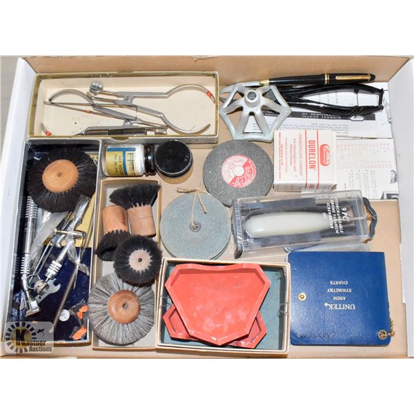 VINTAGE LOT OF DENTAL EQUIPMENT TOOLS