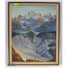 Image 1 : MANDIN ORIGINAL 1964 MOUNTAIN PAINTING 27" X 33"