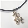 BZ1007-45 SILVER 2 BEAR PENDANT