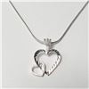 BZ1007-40 SILVER HEART 18" NECKLACE