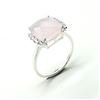 SV-60 SILVER ROSE QUARTZ(5.4CT) RING SIZE 10