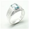 Image 1 : SV-56 SILVER BLUE TOPAZ(3.25CT) RING SIZE 10