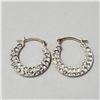 Image 1 : BZ1007-27 10K CRYSTAL HOOP EARRINGS