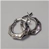 Image 1 : BZ1007-22 SILVER SMALL HOOP EARRINGS