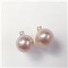 Image 1 : BZ1007-32 14K FRESH WATER PEARL & DIAMOND EARRINGS