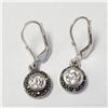 Image 1 : BZ1007-36 SILVER CZ & MARCASITE EARRINGS
