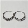 Image 1 : BZ1007-17 SILVER HOOP EARRINGS