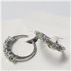 Image 1 : BZ1007-15 SILVER PERIDOT & CZ EARRINGS