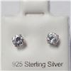 Image 1 : BZ1007-12 SILVER CZ EARRINGS