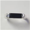 Image 1 : BZ1007-26 SILVER BLACK ONYX RING