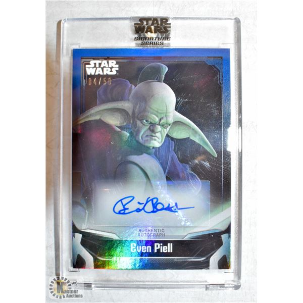 GENUINE STAR WARS AUTOGRAPHED CHARACTER CARDS