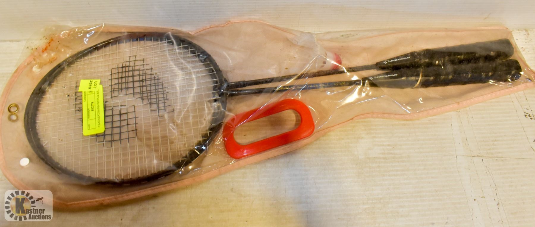 2 BADMINTON RACKETS & BIRDIE
