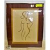 Image 1 : WOMAN'S FIGURE FRAMED ART PRINT