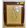 WOMAN'S FIGURE FRAMED ART PRINT