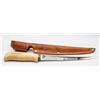 Image 1 : FISKARS FINLAND FILLETING KNIFE IN LEATHER SHEATH