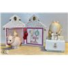 3 PRECIOUS MOMENTS FIGURES WITH PICTURE FRAME