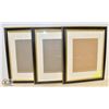 Image 1 : LOT OF 3 PHOTO FRAMES APPROX 13.5" X 16"