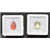 Image 1 : #6-NATURAL ORANGE GARNET 4.80CT,YELLOW QUARTZ 4.48