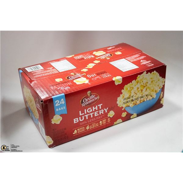 CASE OF 24 ORVILLE REDENBACHER LIGHT BUTTERY