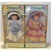 Image 1 : PAIR OF VANESSA PORCELAIN 18 INCH DOLLS IN ORIGINA