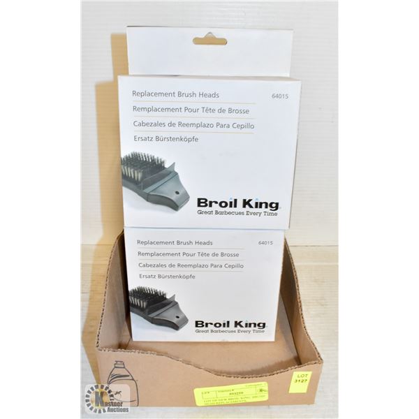 LOT OF NEW BROIL KING  BRUSH HEAD REPLACEMENTS,