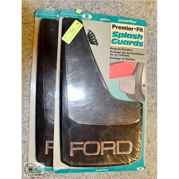 2 PAIRS OF FORD SPLASH GUARDS 15 X 9