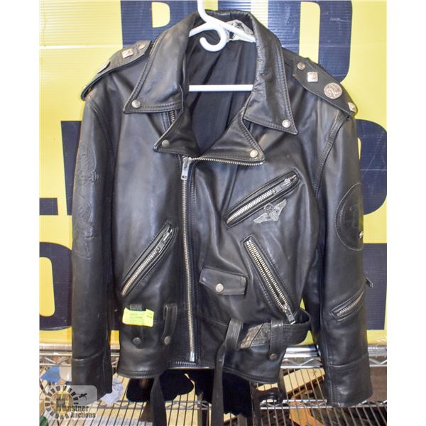 PARASUCO GENUINE LEATHER BIKER JACKET SIZE: MEDIUM