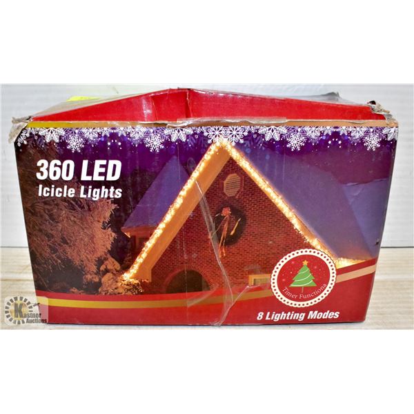 BOX OF 360 ICICLE LIGHTS