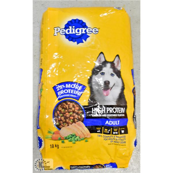 18KG BAG OF PEDIGREE DOG FOOD *DAMAGED PACKAGING*