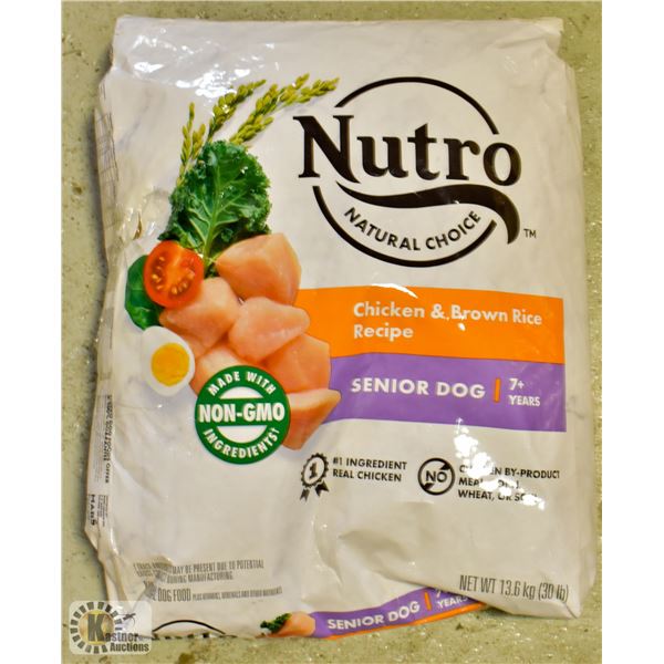 13.6KG BAG OF NUTRO DOG FOOD *DAMAGED PACKAGING*