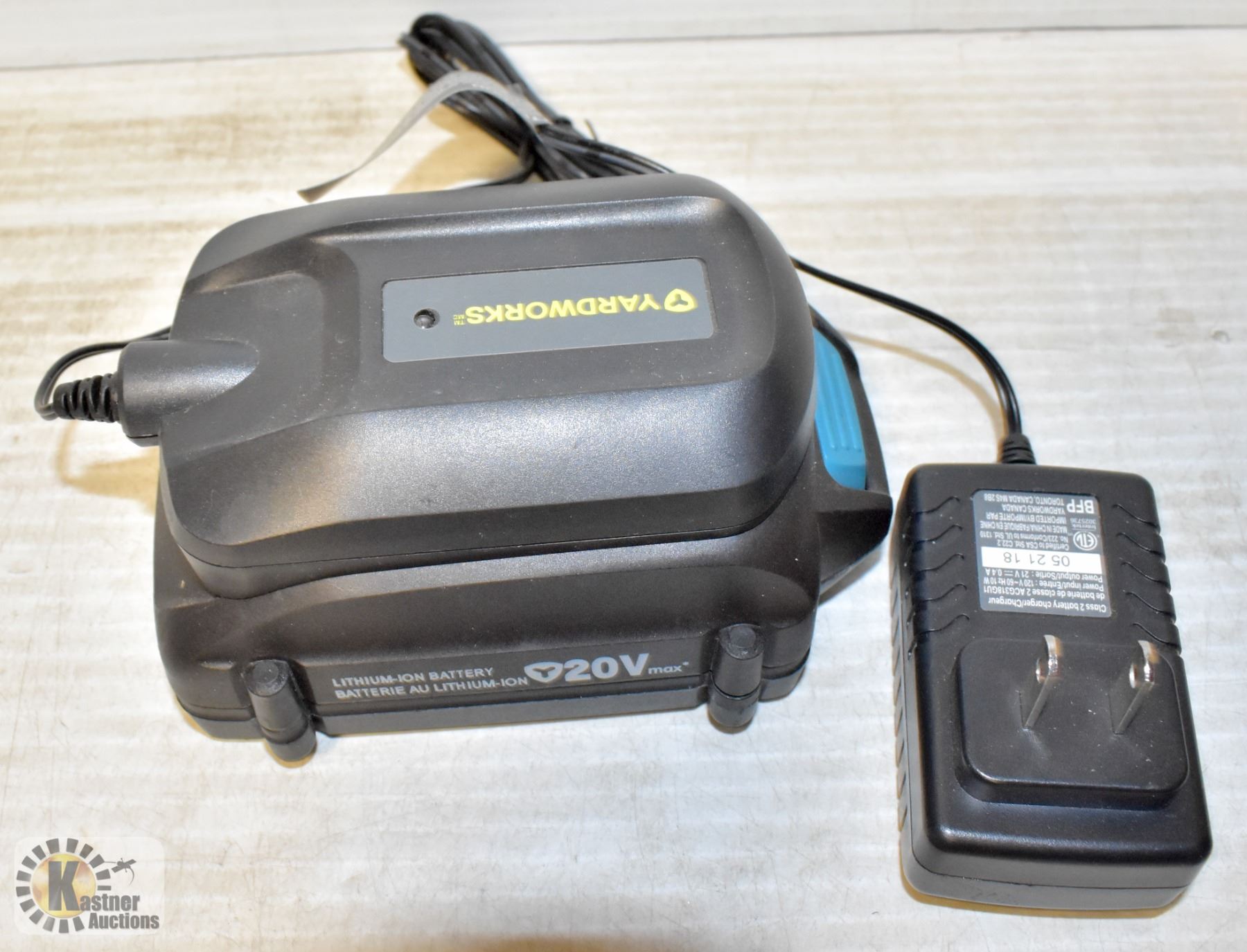 NEW YARDWORKS 20 VOLT BATTERY PLUS CHARGER