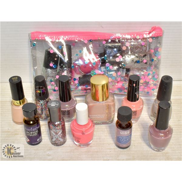 20 + BOTTLES OF NAIL POLISH