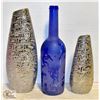 3 PC DECORATIVE VASE SET