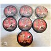 SET OF 7 NEW COLLECTIBLE HOCKEY PUCKS INCLUDING