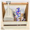 Image 1 : GARDEN TOOL BOX WITH GLOVES AND TOOLS