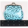 Image 1 : NEW MINI METALLIC LEOPARD PRINT KISS COIN PURSE