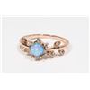 Image 1 : NEW ROSE GOLD TONED FASHION RING OPAL TYPE STONE