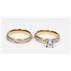 Image 1 : NEW 2PC STAINLESS STEEL RING SET. COMFORT BAND