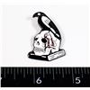 Image 1 : NEW SKULL AND CROW LAPEL PIN