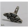 Image 1 : SILVER RING WITH RHINESTONES