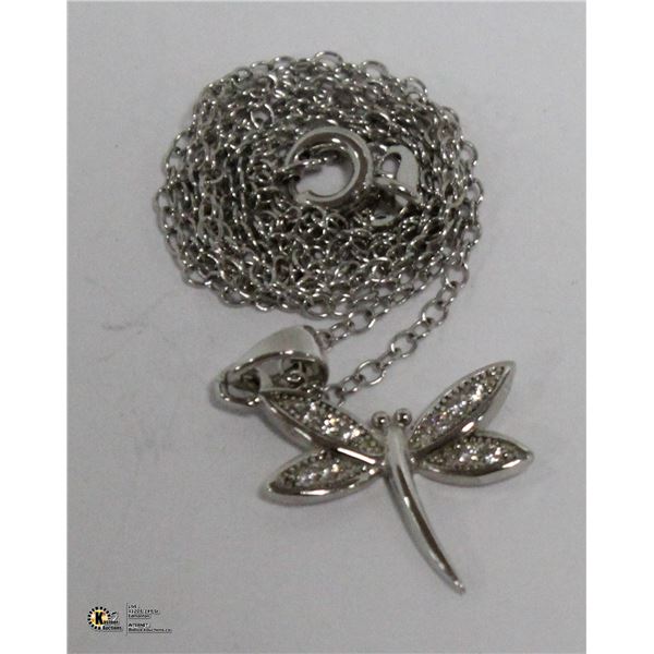 SILVER NECKLACE & DRAGONFLY