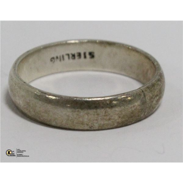 SILVER BAND SIZE 10-1/2 MARKED STERLING